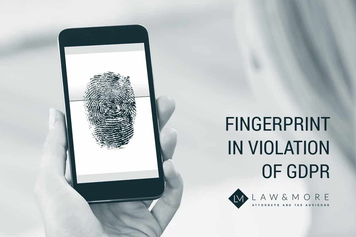 Fingerprint in violation of GDPR