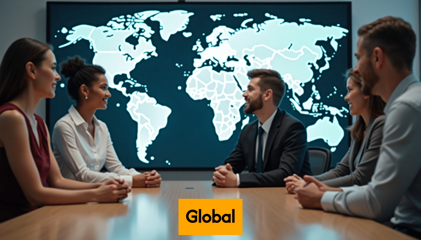 Blog 39 Diverse team discussing international business law.