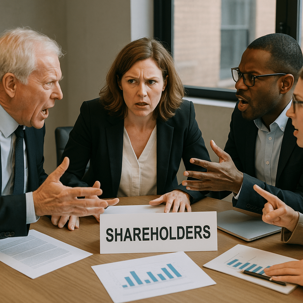 Shareholders having a conflict