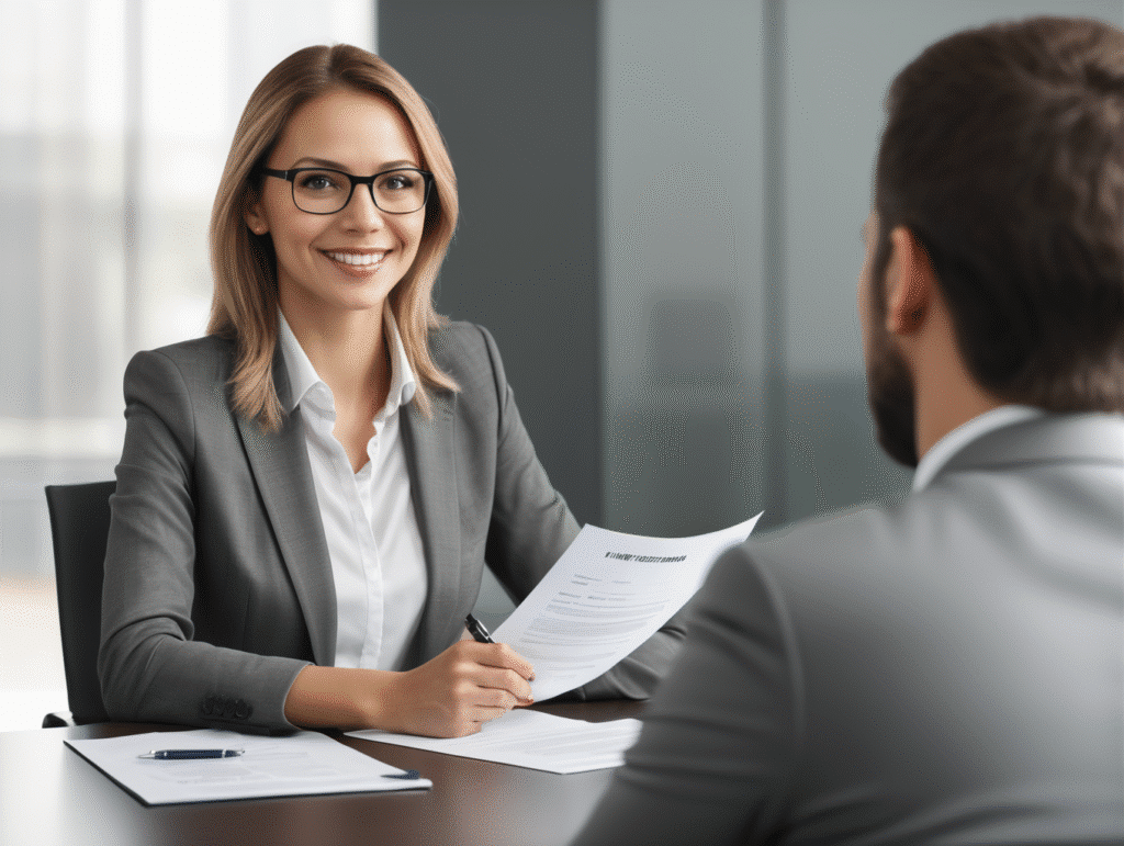 Employment Contract Lawyer: When You Need One & How to Hire 2 Professional interview in modern office setting.