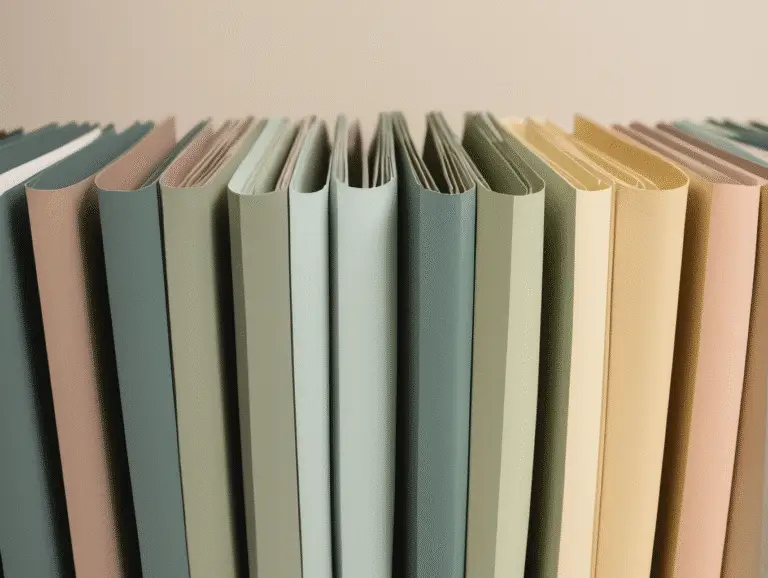 A row of archive folders standing side by side