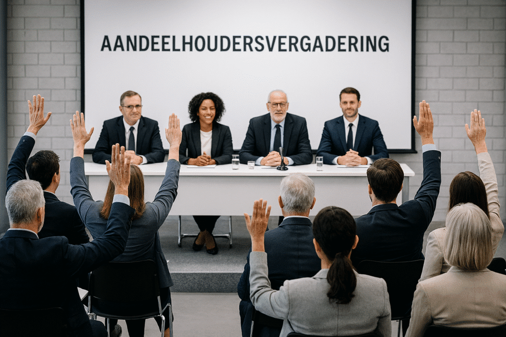 Täielik juhend äriühingu juhtimise raamistiku kohta 2 Aktsionärid tõstavad koosolekul käe.