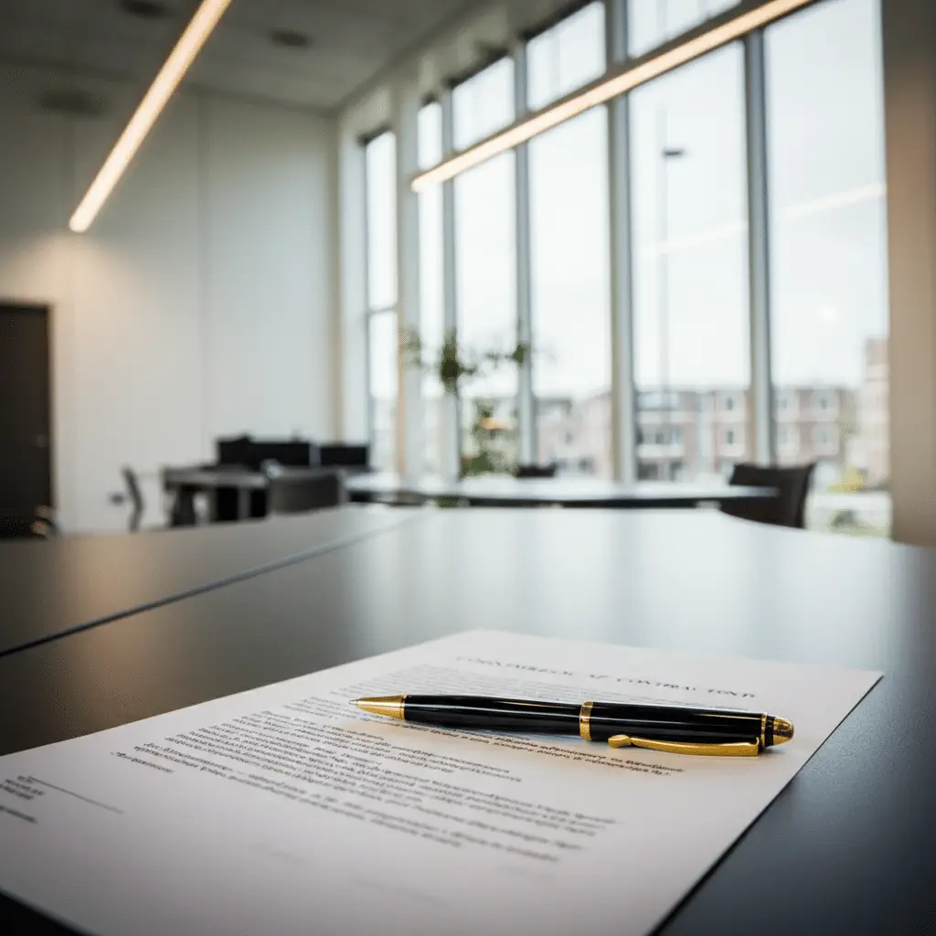 Contract met pen