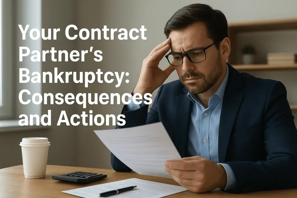 Your Contract Partner’s Bankruptcy: Consequences and Actions