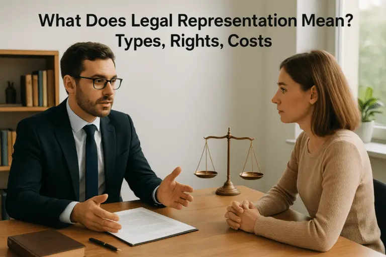 What Does Legal Representation Mean? Types, Rights, Costs