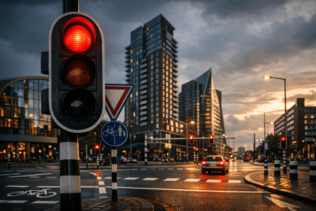 Red traffic light at Dutch intersection – legal consequences of violation resulting in injury