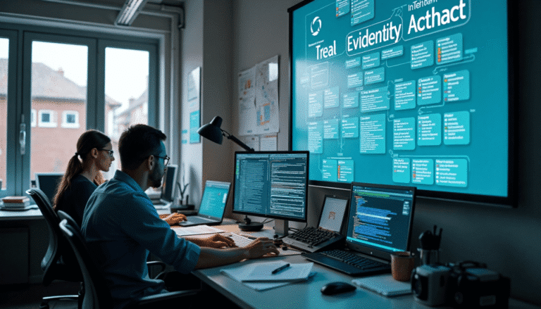 Dutch cybercrime investigators reviewing digital evidence in office