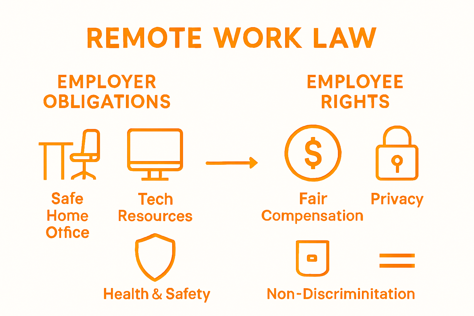 Comparison of employer obligations and employee rights in Dutch remote work law