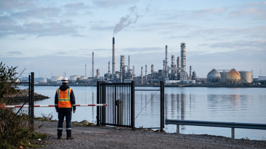Oil refinery in the port of Rotterdam