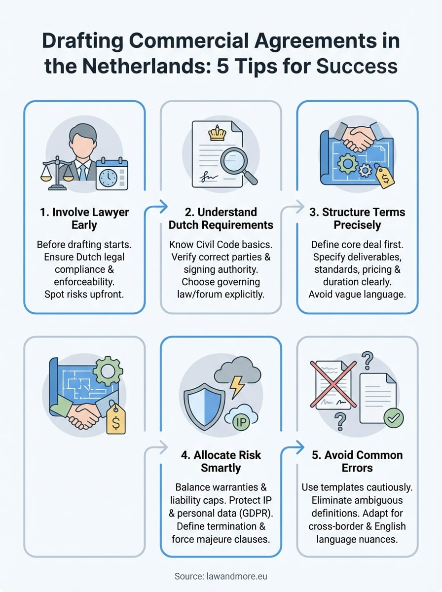 Drafting commercial agreements infographic