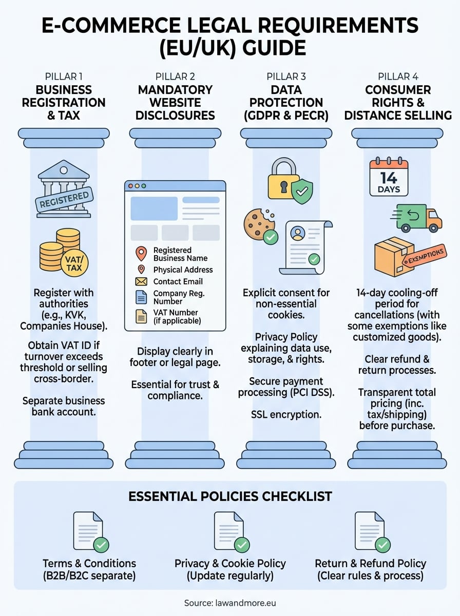 e-commerce legal requirements infographic