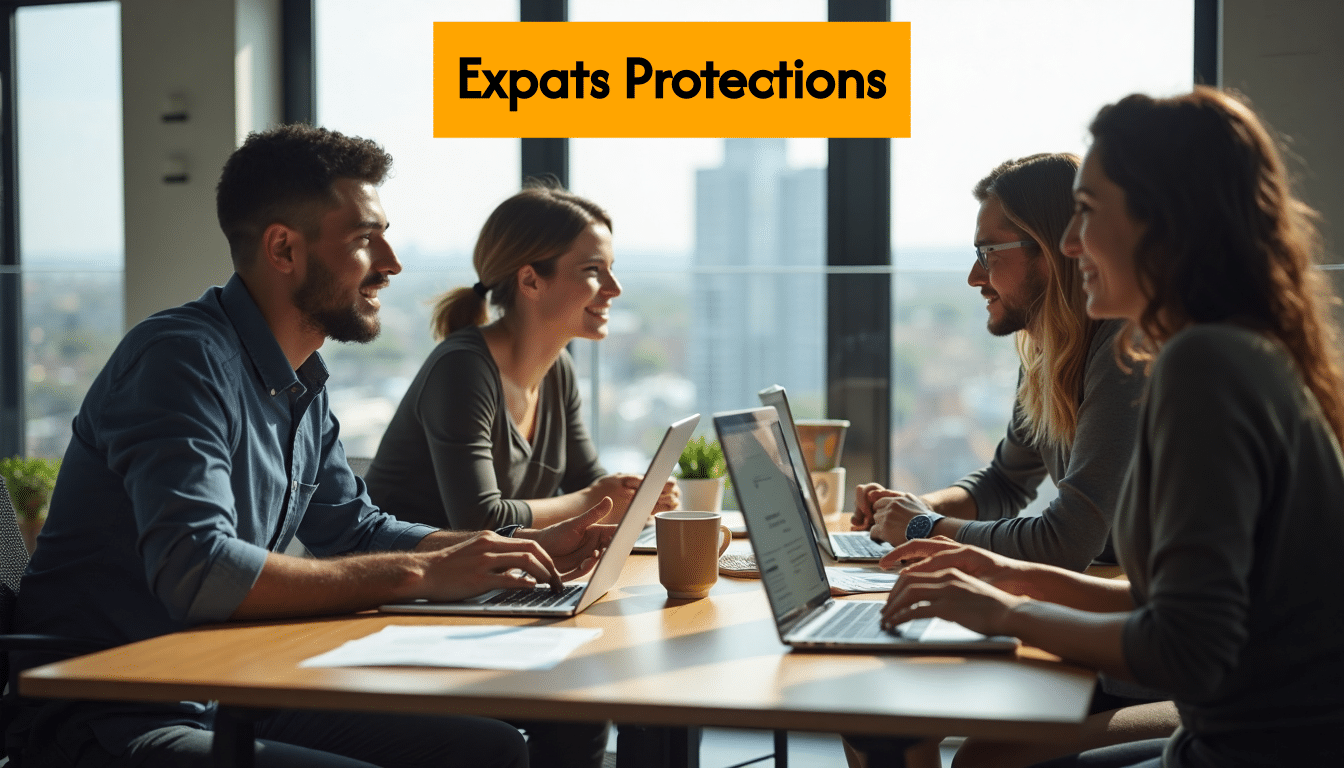 Expats and Dutch colleagues collaborating in office