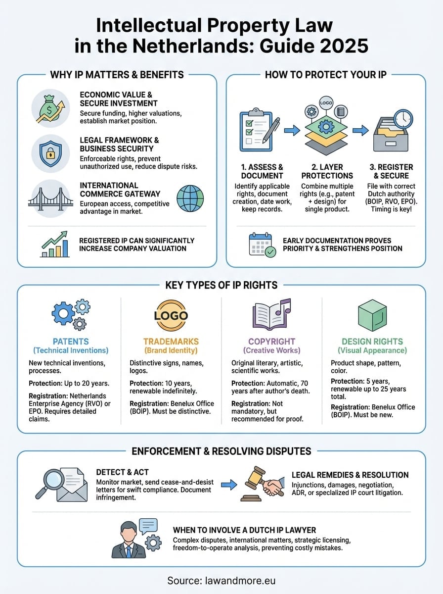 intellectual property law netherlands infographic