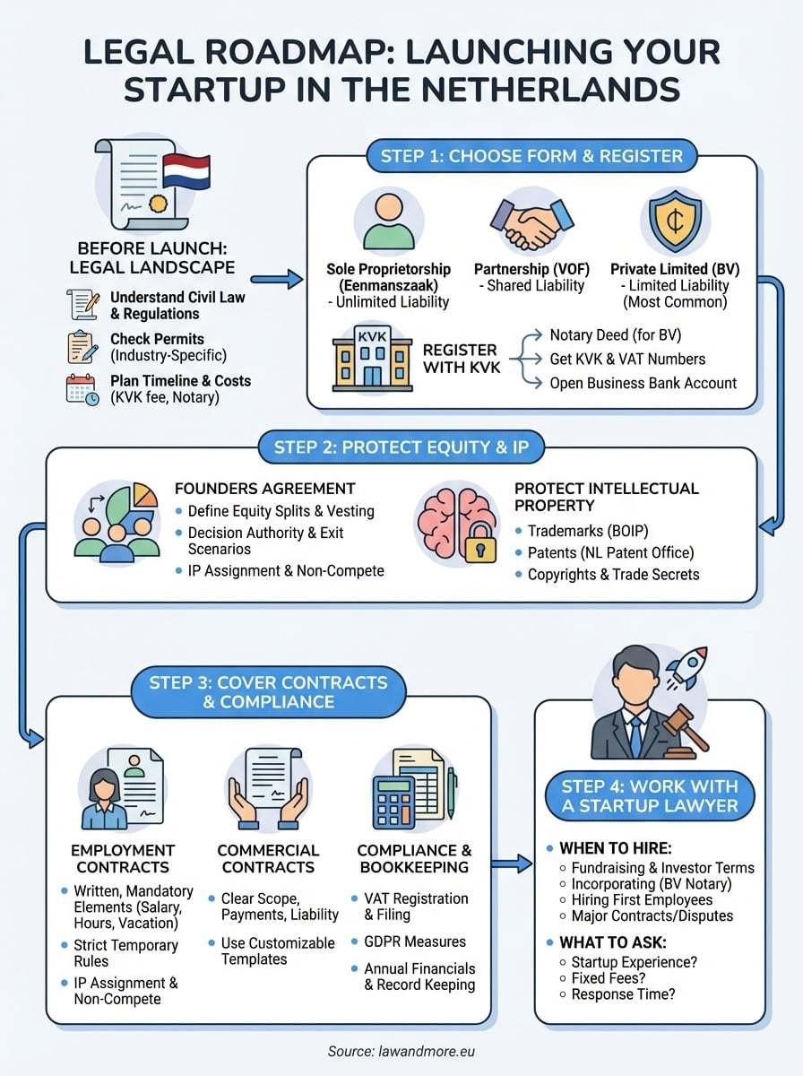 legal advice for startups infographic