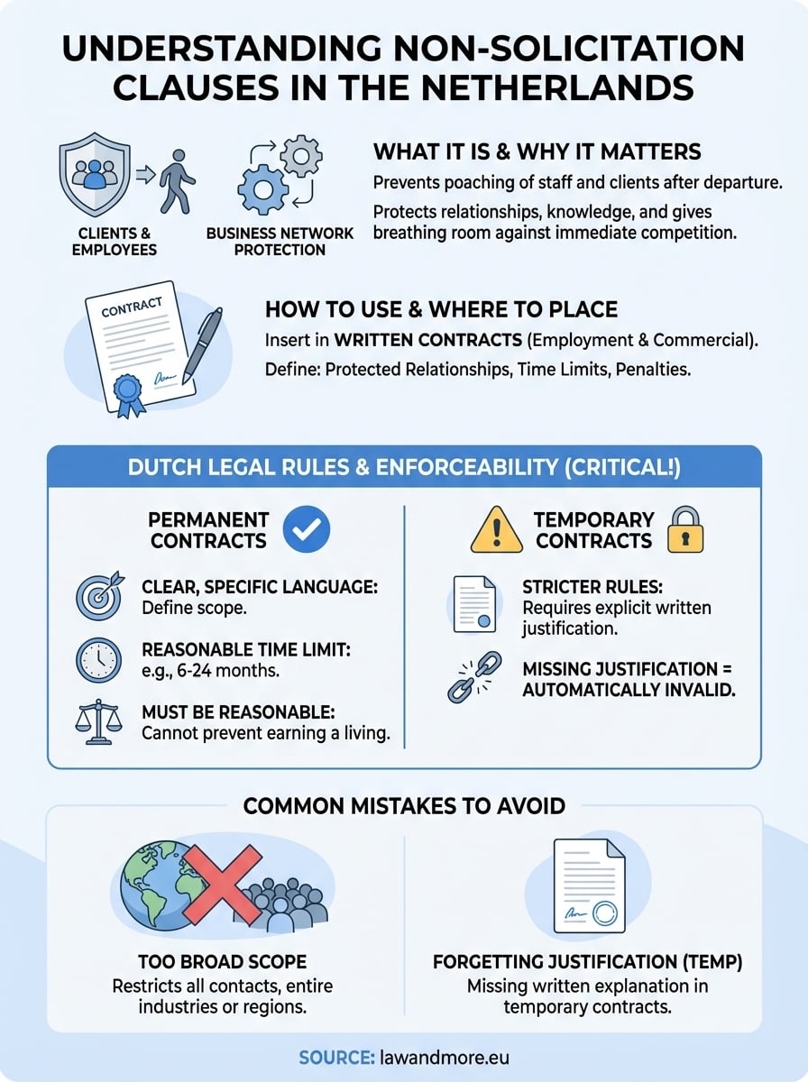 non-solicitation clause infographic