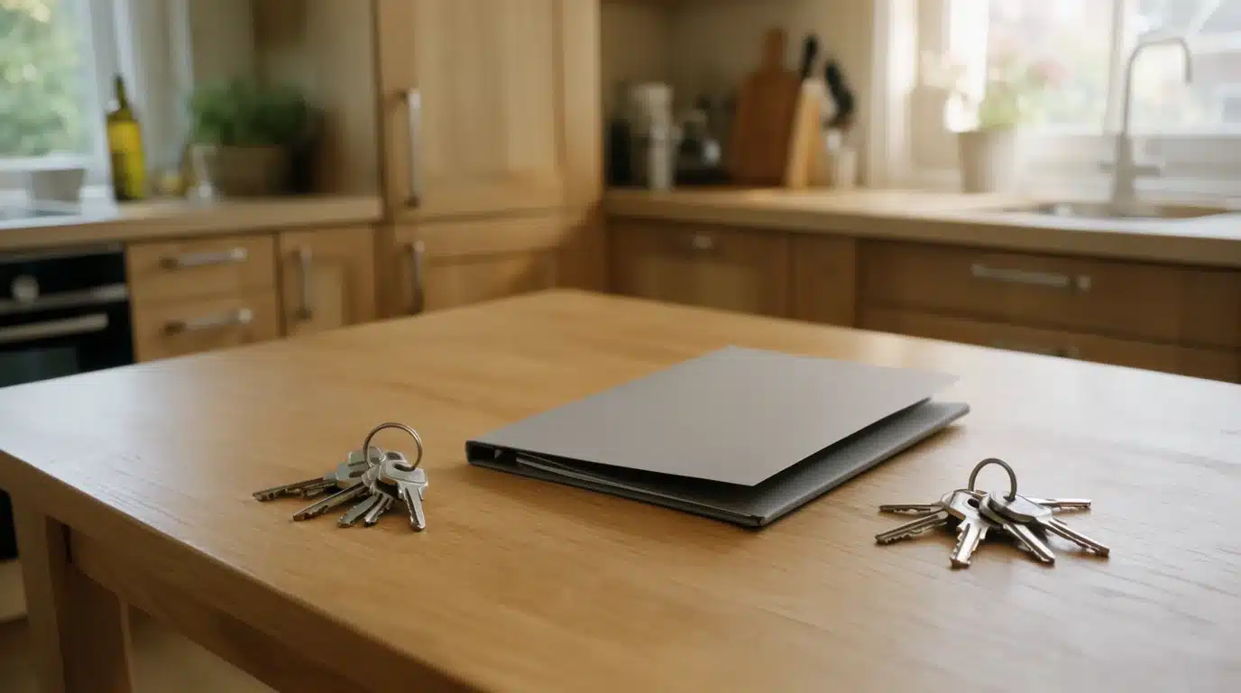 Stack of contract documents and a fountain pen on a conference table