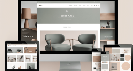 Modern website design on multiple devices