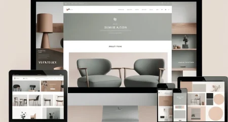 Modern website design on multiple devices