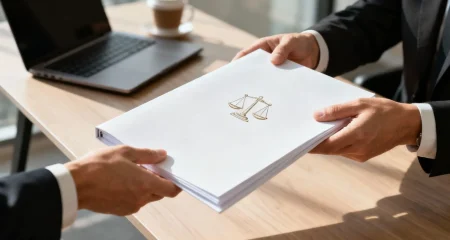 one person delivers general terms and conditions to an other person