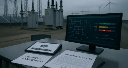 Electricity grid high-voltage substation with congestion management monitoring and transport capacity control