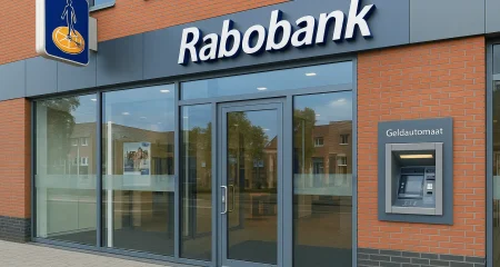 Rabobank branch with ATM outside.
