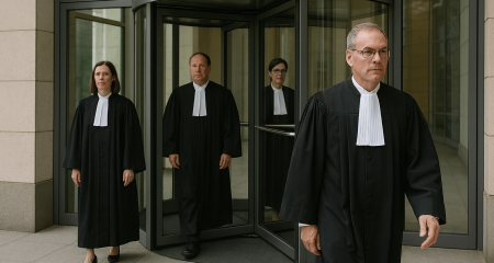 Judges at a revolving door