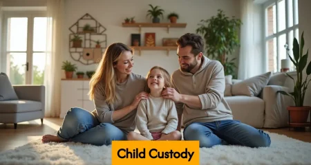 Dutch parents with children in bright home
