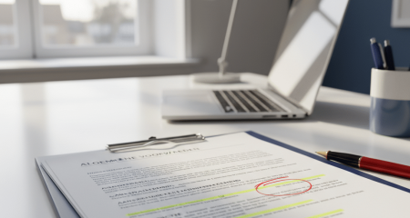 laptop met algemene voorwaarden