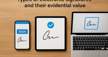 Types of electronic signatures and their evidential value