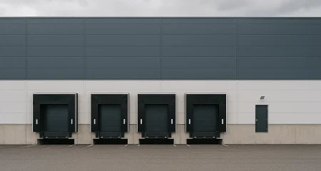 a row of loading docks